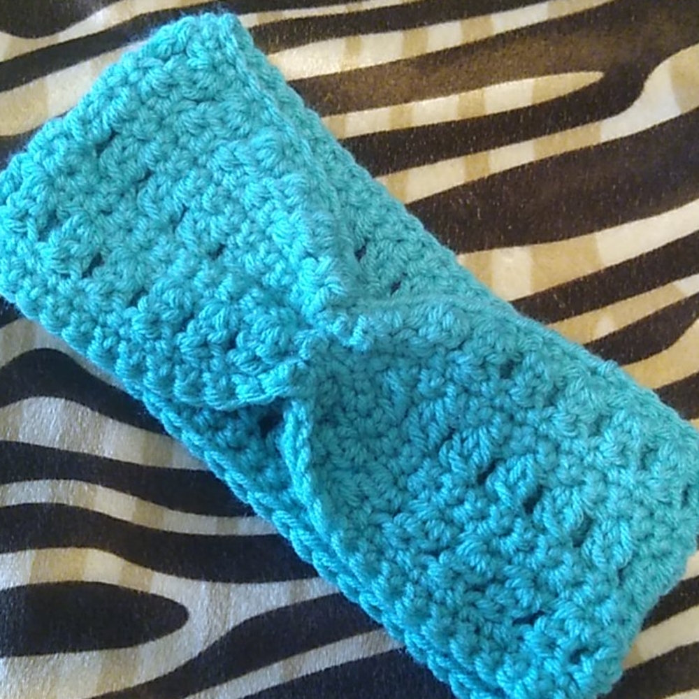 HANDMADE bunched front headband/ear warmer